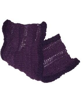 Purple Knit infinity Scarf